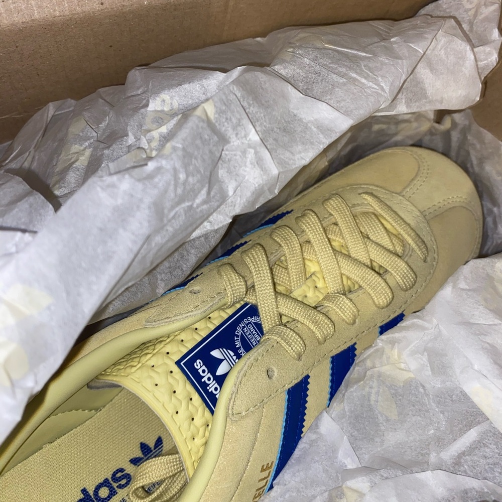 Adidas Cream and Blue Casual Shoes